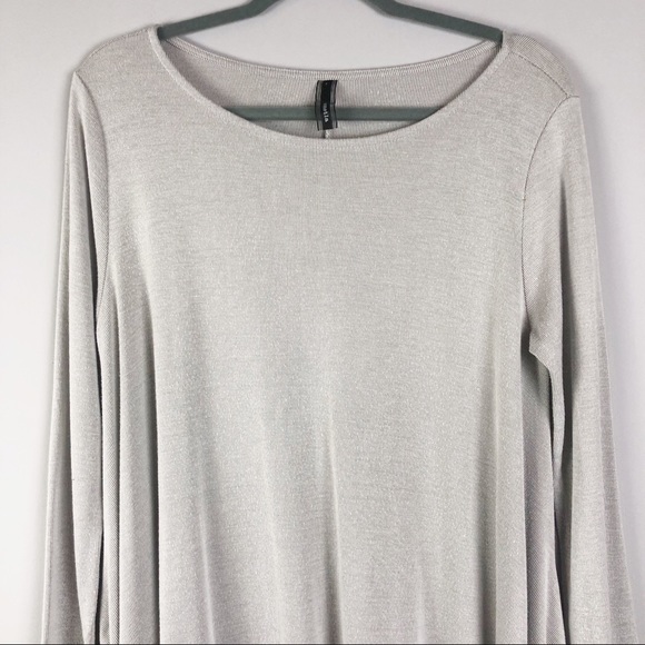 Emetla Gray & White Tunic Dress - Picture 2 of 5